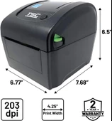 TSC DA210 Masaüstü 203 DPİ Direkt Termal Barkod Etiket Yazıcı - 5