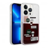 Apple iPhone 12 Pro Max Kılıf Desenli Sıvılı Zore Drink Silikon Kapak - 4