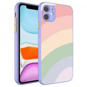 Apple iPhone 11 Kılıf Kamera Korumalı Renkli Temperli Zore X-Cam Kapak - 3