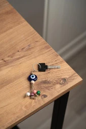 Anahtarlık Kötü Göz Kovucu Nazar Hand Made Hasır Renkli Ahşap Boncuklu Nazarlık Çanta Araba Süsü thumbnail 3