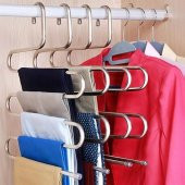Gozimy 5 Katlı Metal Dolap İçi Düzenleyici Pantalon ve Eşarp Askısı - 4