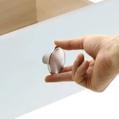 Festiva Düğme Çekmece Dolap Dolabı Kapak Kulpu Kulpları Kulbu Parlak Krom Metal Kulp Mobilya Mutfak thumbnail 3