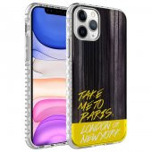 Apple iPhone 11 Pro Kılıf Airbag Kenarlı Renkli Desenli Silikon Zore Elegans Kapak - 8