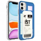 Apple iPhone 12 Kılıf Airbag Kenarlı Renkli Desenli Silikon Zore Elegans Kapak - 5