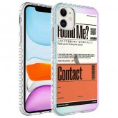Apple iPhone 12 Kılıf Airbag Kenarlı Renkli Desenli Silikon Zore Elegans Kapak - 7