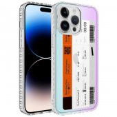 Apple iPhone 12 Pro Kılıf Airbag Kenarlı Renkli Desenli Silikon Zore Elegans Kapak - 10