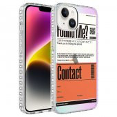 Apple iPhone 13 Kılıf Airbag Kenarlı Renkli Desenli Silikon Zore Elegans Kapak - 7