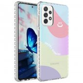 Galaxy A33 5G Kılıf Airbag Kenarlı Renkli Desenli Silikon Zore Elegans Kapak - 6