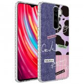 Xiaomi Redmi Note 8 Pro Kılıf Airbag Kenarlı Renkli Desenli Silikon Zore Elegans Kapak - 3