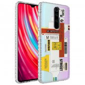 Xiaomi Redmi Note 8 Pro Kılıf Airbag Kenarlı Renkli Desenli Silikon Zore Elegans Kapak - 9