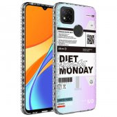 Xiaomi Redmi 9C Kılıf Airbag Kenarlı Renkli Desenli Silikon Zore Elegans Kapak - 4