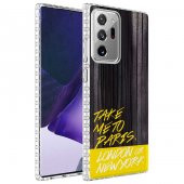 Galaxy Note 20 Ultra Kılıf Airbag Kenarlı Renkli Desenli Silikon Zore Elegans Kapak - 8