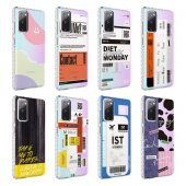 Galaxy S20 FE Kılıf Airbag Kenarlı Renkli Desenli Silikon Zore Elegans Kapak - 2