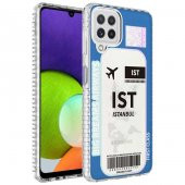 Galaxy M12 Kılıf Airbag Kenarlı Renkli Desenli Silikon Zore Elegans Kapak - 5