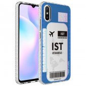 Xiaomi Redmi 9A Kılıf Airbag Kenarlı Renkli Desenli Silikon Zore Elegans Kapak - 5