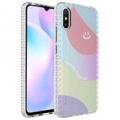 Xiaomi Redmi 9A Kılıf Airbag Kenarlı Renkli Desenli Silikon Zore Elegans Kapak - 6