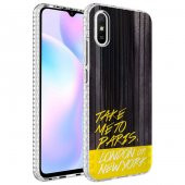 Xiaomi Redmi 9A Kılıf Airbag Kenarlı Renkli Desenli Silikon Zore Elegans Kapak - 8