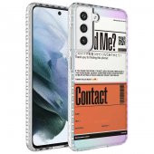 Galaxy S21 FE Kılıf Airbag Kenarlı Renkli Desenli Silikon Zore Elegans Kapak - 7
