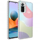 Xiaomi Redmi Note 10 Pro Kılıf Airbag Kenarlı Renkli Desenli Silikon Zore Elegans Kapak - 6