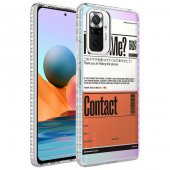 Xiaomi Redmi Note 10 Pro Kılıf Airbag Kenarlı Renkli Desenli Silikon Zore Elegans Kapak - 7
