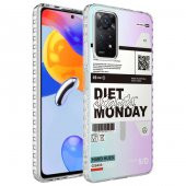 Xiaomi Redmi Note 11 Global Kılıf Airbag Kenarlı Renkli Desenli Silikon Zore Elegans Kapak - 4