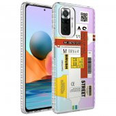 Xiaomi Redmi Note 10 Pro Kılıf Airbag Kenarlı Renkli Desenli Silikon Zore Elegans Kapak - 9