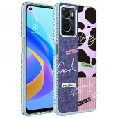 Oppo A96 4G Kılıf Airbag Kenarlı Renkli Desenli Silikon Zore Elegans Kapak - 3