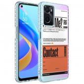 Oppo A96 4G Kılıf Airbag Kenarlı Renkli Desenli Silikon Zore Elegans Kapak - 7