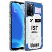 Oppo A54 4G Kılıf Airbag Kenarlı Renkli Desenli Silikon Zore Elegans Kapak - 5