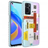 Oppo A96 4G Kılıf Airbag Kenarlı Renkli Desenli Silikon Zore Elegans Kapak - 9