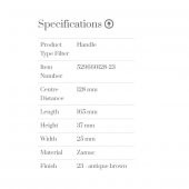 Furnipart Kulp Shıp 128mm Antik Brown thumbnail 2