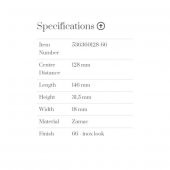 Furnipart Kulp Mercury 128mm İnox thumbnail 3