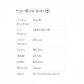 Furnipart Kulp Metro 160mm Antrasit thumbnail 3