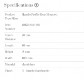 Furnipart Kulp Edge Straight 40mm Fırçalı Antrasit thumbnail 2