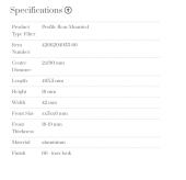 Furnipart Kulp L Shadow 495.5mm İnox thumbnail 2