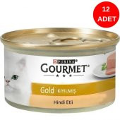 Gourmet Gold Kıyılmış Hindili Kedi Yaş Maması 85 Gr 12 Li - 1