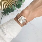 Melian Beyaz Kadran Rose Kordon Kadın Kol Saati thumbnail 1