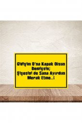Gidişim Ona Kapak Olsun Demişsin 20-30 Cm Retro Ahşap Poster - 1