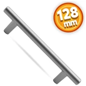 Gül Boylu Mobilya Mutfak Dolap Çekmece Dolabı Metal Kulpu Kulbu Kulpları Mat Krom (128 MM-12.8 CM) - 1