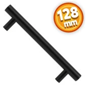 Gül Boylu Mobilya Mutfak Dolap Çekmece Dolabı Metal Siyah Kulpu Kulbu Kulpları (128 MM-12.8 CM) thumbnail 1