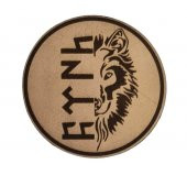KURT GÖKTÜRKÇE TÜRK - Deri PEÇ - Arma - Askeri Patch thumbnail 1