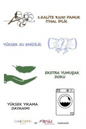 Louis Marie | 50x90 Cm | Damask | Nakışlı | Dantelli | Pamuk | Pudra-krem |4 Adet| El Yüz Havlu Seti - 4