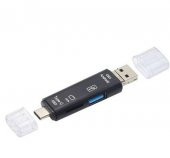 PrimeX PX-5068 Micro USB/ Type C to Micro Sd OTG Çevirici, Otg 3in1 Type-C Ve Micro Usb Tf Çevirici Dönüştürücü Kart Okuyucu - 1