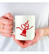 Kişiye Özel Yeniyıl 2023 Baskılı Porselen Beyaz Kupa Bardak HK2367 thumbnail 2