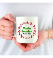 Kişiye Özel Yeniyıl 2023 Baskılı Porselen Beyaz Kupa Bardak HK2367 thumbnail 3