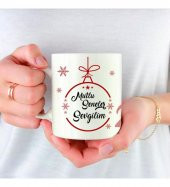 Kişiye Özel Yeniyıl 2023 Baskılı Porselen Beyaz Kupa Bardak HK2365 - 2