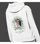 Kişiye Özel Fotoğraf Baskılı Kapşonlu Beyaz Unisex Sweatshirt HK2358 - 3