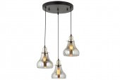 LampaLuce Cono Modern Sarkıt Salon Avizesi 3lü Krom 35x70cm - 1