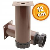 Mobilya Kanepe Baza Koltuk Metal Destek Ayağı Ayarlanabilir Kahverengi Ayak 12 cm - 1