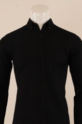 Uzun Kol Slim Fit Desenli Gömlek - 3